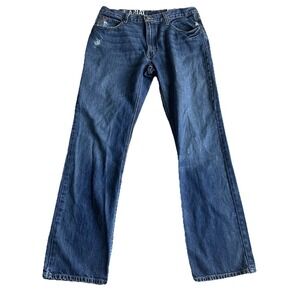 Ariat Jeans Mens 36x36 Blue Low Rise Boot Cut Denim Western Workwear Stretch